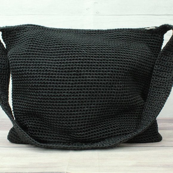 The Sak Handbags - The Sak Women's Black Crochet Boho Festival Travel Crossbody Shoulder Bag